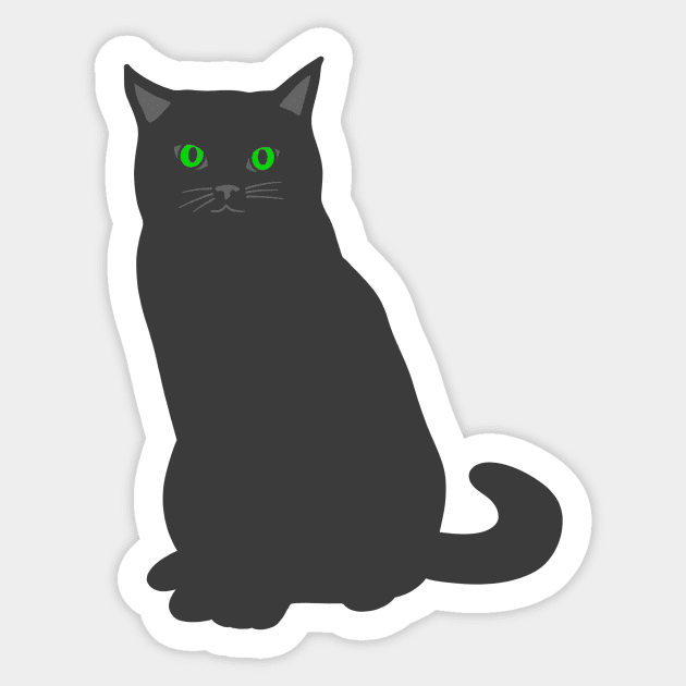 Russian Blue Cat Sticker by Kelly Louise Art